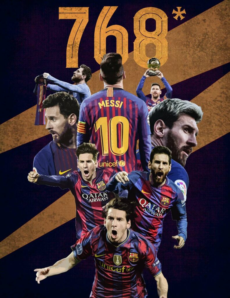 Messi - 768 trận cho Barcelona (ảnh Twitter)