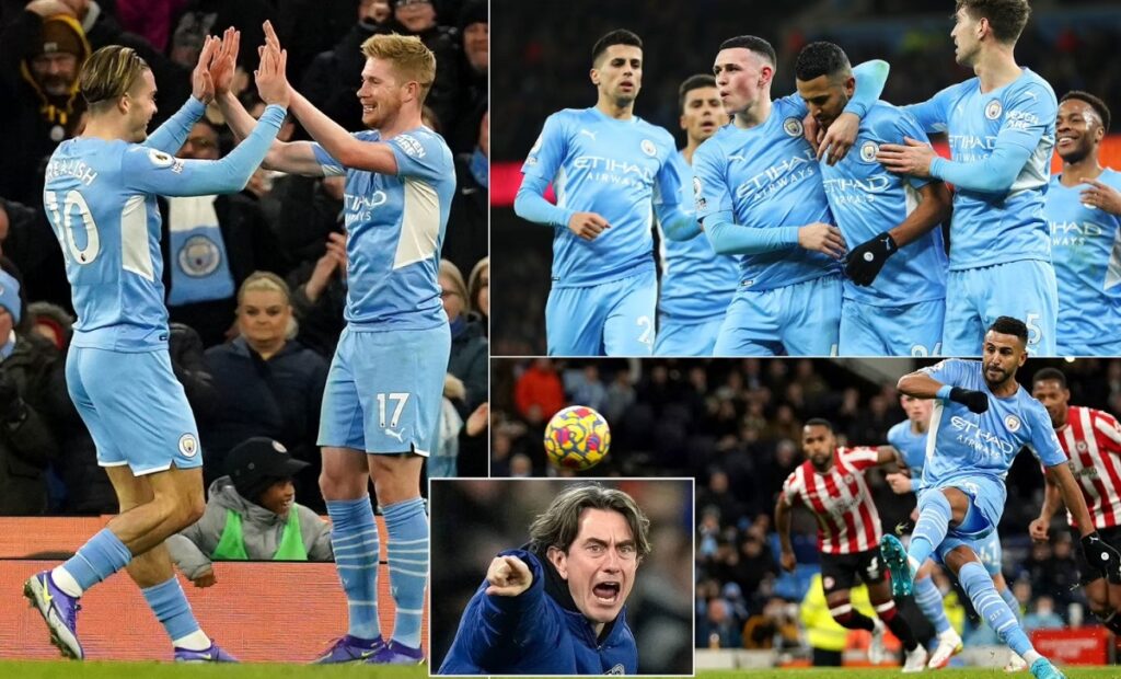 Man City tiếp tục xây chắc ngôi đầu với chiến thắng nhẹ nhàng trước Brentford